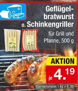 Zimmermann Geflügelbratwurst o. schinkengriller Angebot