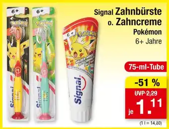 Zimmermann Signal zahnbürste o. zahncreme Angebot