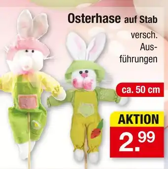 Zimmermann Osterhase auf stab Angebot