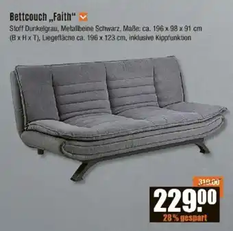 V Baumarkt Bettcouch „Faith" Angebot