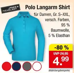 Zimmermann James & nicholson polo langarm shirt Angebot