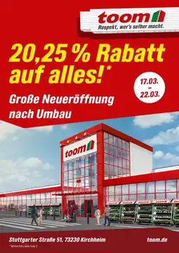 toom Baumarkt Toom rabatt auf alles Angebot