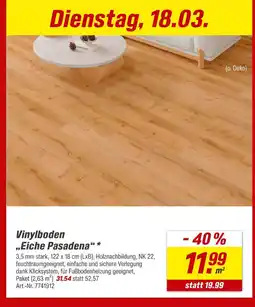 toom Baumarkt Vinylboden eiche pasadena Angebot