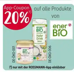 Rossmann Enerbio hafer drink natur mandelmus Angebot