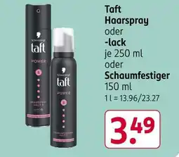 Rossmann Schwarzkopf taft haarspray oder -lack oder schaumfestiger Angebot