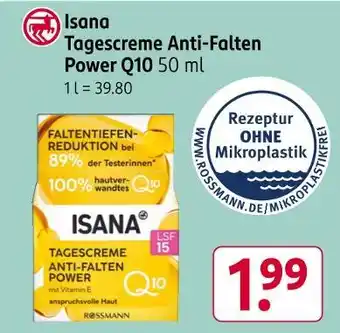 Rossmann Isana tagescreme anti-falten power q10 Angebot