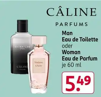 Rossmann Câline man eau de toilette oder woman eau de parfum Angebot