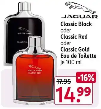 Rossmann Jaguar classic black oder classic red oder classic gold eau de toilette Angebot