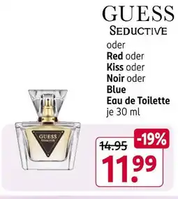 Rossmann Guess seductive oder red oder kiss oder noir oder blue eau de toilette Angebot