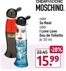 Rossmann Moschino cheapandchic oder so real oder i love love eau de toilette Angebot