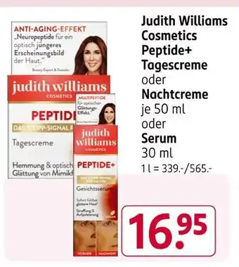 Rossmann Judith williams cosmetics peptide+ tagescreme oder nachtcreme oder serum Angebot