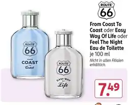 Rossmann Route 66 from coast to coast oder easy way of life oder feel the night eau de toilette Angebot