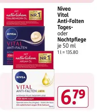 Rossmann Nivea vital anti-falten tages- oder nachtpflege Angebot