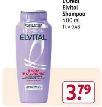 Rossmann L'oreal elvital shampoo Angebot