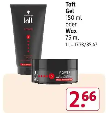 Rossmann Schwarzkopf taft gel oder wax Angebot