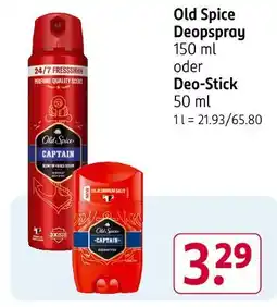 Rossmann Old spice deopspray deo-stick Angebot