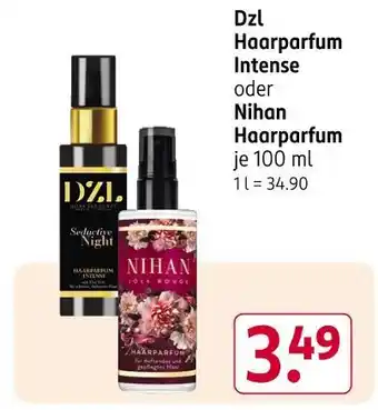 Rossmann Dzl haarparfum intense oder nihan haarparfum Angebot