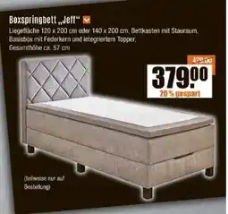 V Baumarkt Boxspringbett ,,Jeff“ Angebot