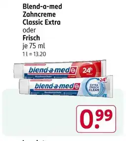 Rossmann Blend-a-med zahncreme classic extra oder frisch Angebot