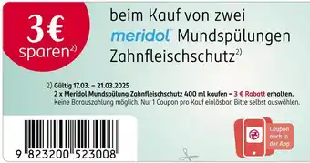 Rossmann Meridol mundspülungen zahnfleischschutz Angebot