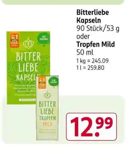 Rossmann Bitterliebe kapseln oder tropfen mild Angebot