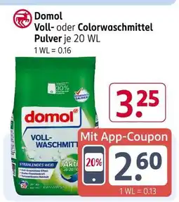 Rossmann Domol voll- oder colorwaschmittel pulver Angebot