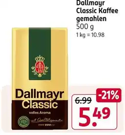 Rossmann Dallmayr classic kaffee gemahlen Angebot