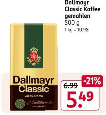 Rossmann Dallmayr classic kaffee gemahlen Angebot