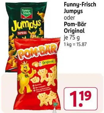 Rossmann Funny-frisch jumpys oder pom-bär original Angebot