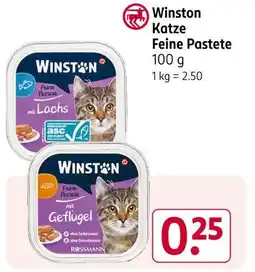 Rossmann Winston katze feine pastete mit lachs oder mit geflügel Angebot