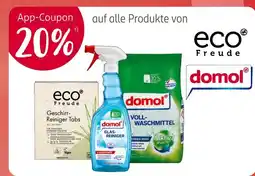 Rossmann Eco freude, domol geschirr-reiniger tabs, glas-reiniger, voll-waschmittel Angebot