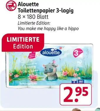 Rossmann Alouette toilettenpapier 3-lagig Angebot