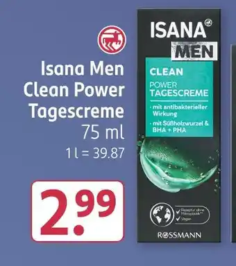 Rossmann Rossmann isana men clean power tagescreme Angebot