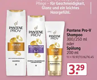 Rossmann Pantene pro-v shampoo Angebot