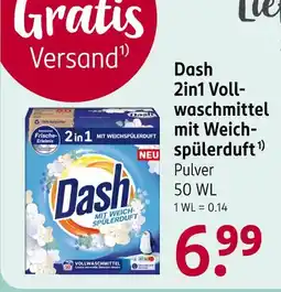 Rossmann Dash 2in1 vollwaschmittel mit weichspülerduft Angebot