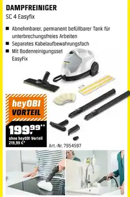 OBI Easyfix dampfreiniger sc 4 easyfix Angebot