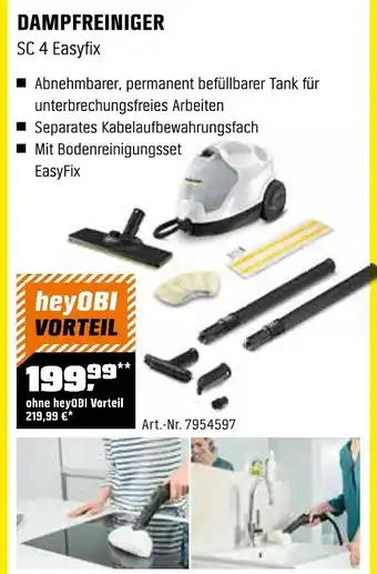 OBI Easyfix dampfreiniger sc 4 easyfix Angebot