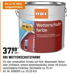 OBI Wetterschutzfarbe Angebot