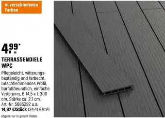 OBI Wpc terrassendiele Angebot