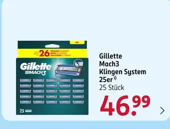 Rossmann Gillette mach3 klingen system 25er Angebot