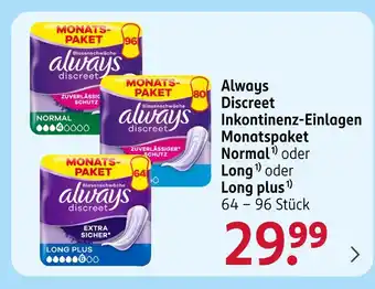 Rossmann Always discreet Angebot