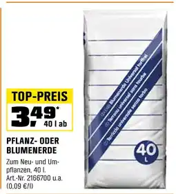 OBI Pflanz- oder blumenerde Angebot