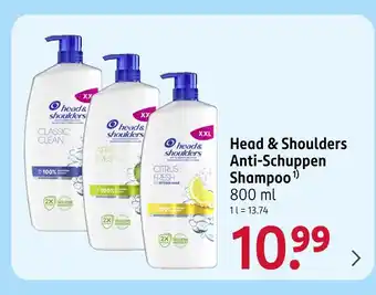 Rossmann Head & shoulders anti-schuppen shampoo Angebot