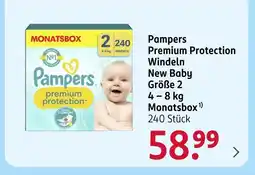 Rossmann Pampers premium protection windeln new baby größe 2 4 – 8 kg monatsbox Angebot