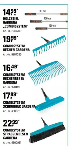 OBI Gardena holzstiel combisystem Angebot