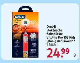 Rossmann Oral-b elektrische zahnbürste vitality pro 103 kids könig der löwen Angebot