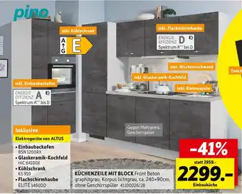 SCONTO Pino küchenzeile mit block Angebot