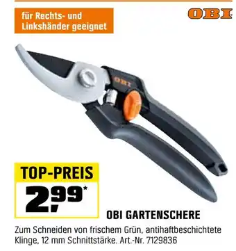 OBI Obi gartenschere Angebot