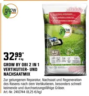 OBI Grow by obi 2 in 1 vertikutier- und nachsaatmix Angebot