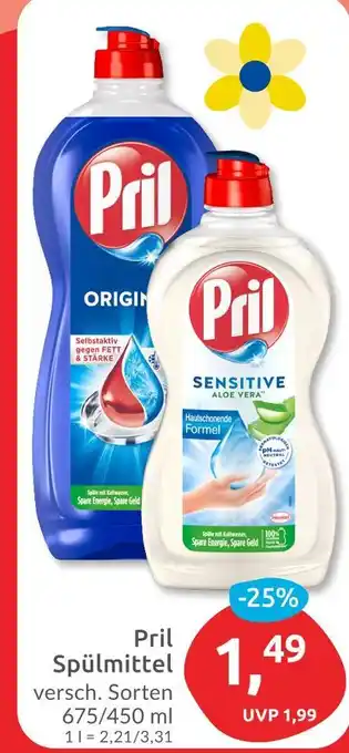 Budni Pril spülmittel original oder sensitive aloe vera Angebot